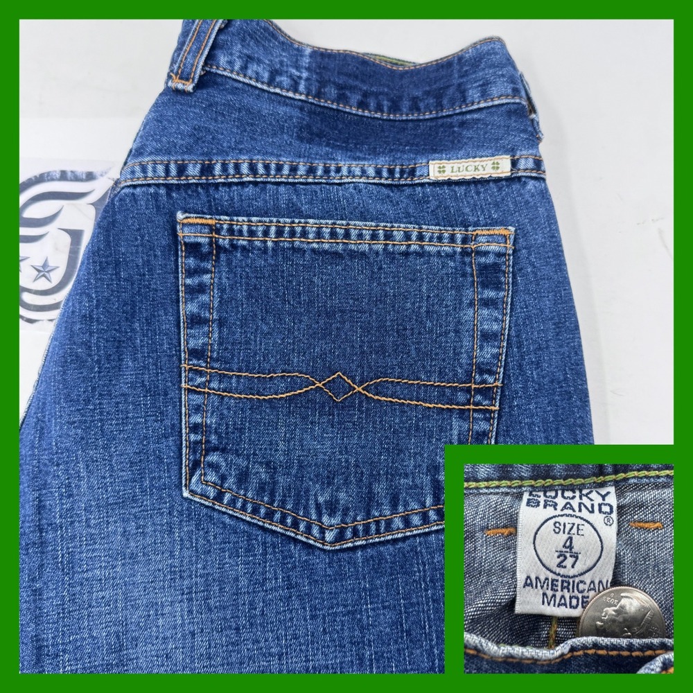 Lucky Brand Dungarees Gene Montesano Jeans Womens‎ Size 4/27 American Made Denim